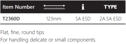 CK Tools Pincett Precision ESD T2360D